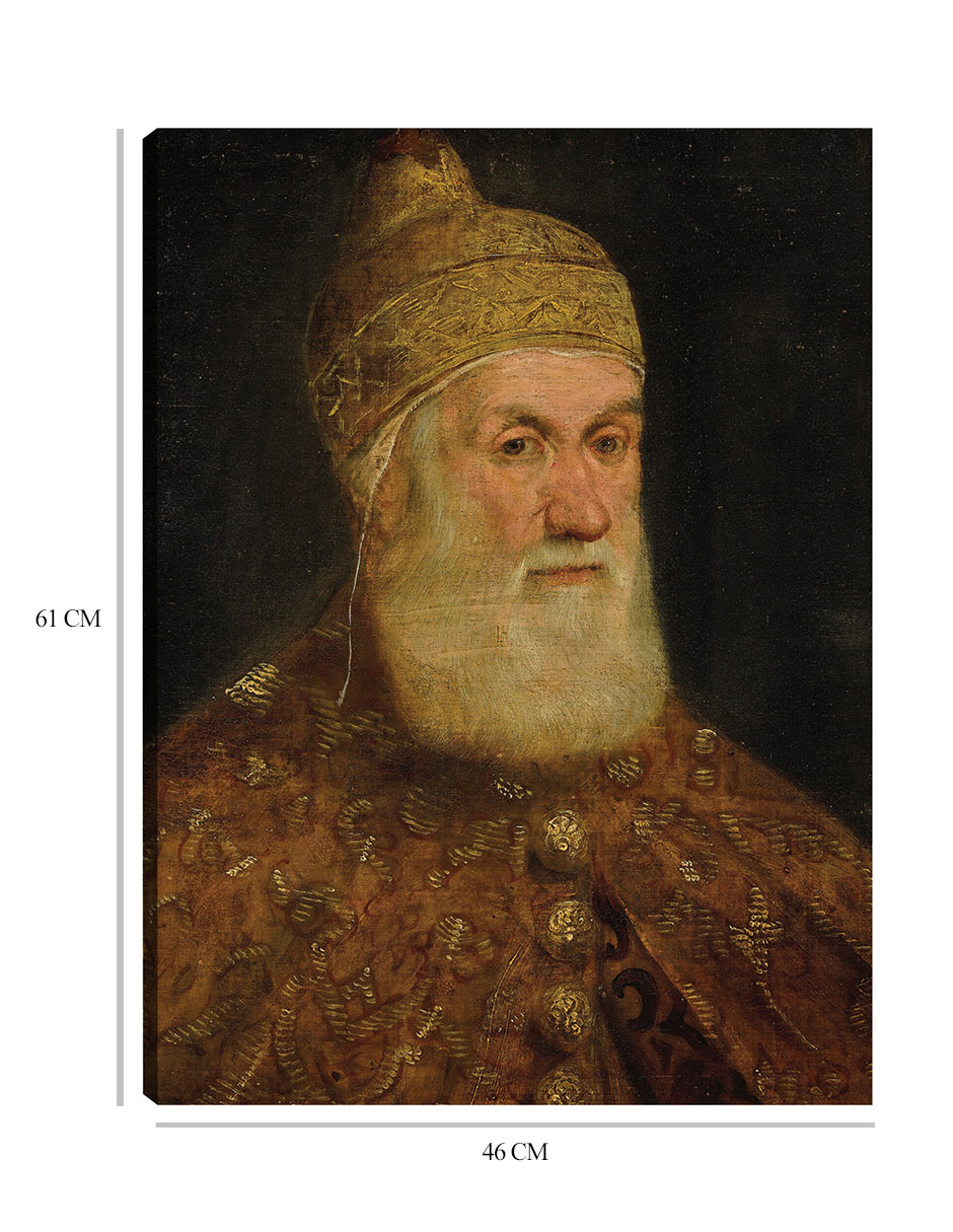 Foto 7 pulgar | Cuadro Decorativo - Retrato Del Dux Girolamo Priuli- Jacopo Tintoretto - Fotografía - 46x61 - Impresión En Lien