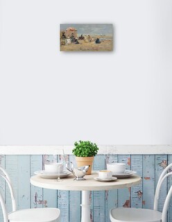 Foto 2 | Cuadro Decorativo - En La Playa- Eugene Boudin - Costa - 72x138 - Impresión En Lienzo - Fine Art Tj