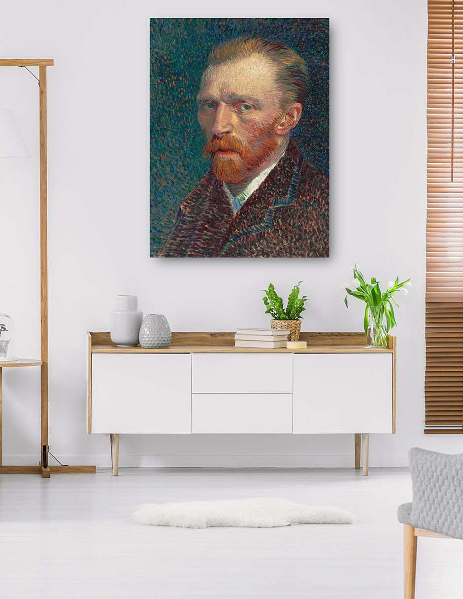 Foto 6 pulgar | Cuadro Decorativo - Autorretrato 1887- Vincent Van Gogh - Fotografía - 69x92 - Impresión En Lienzo - Fine Art Tj