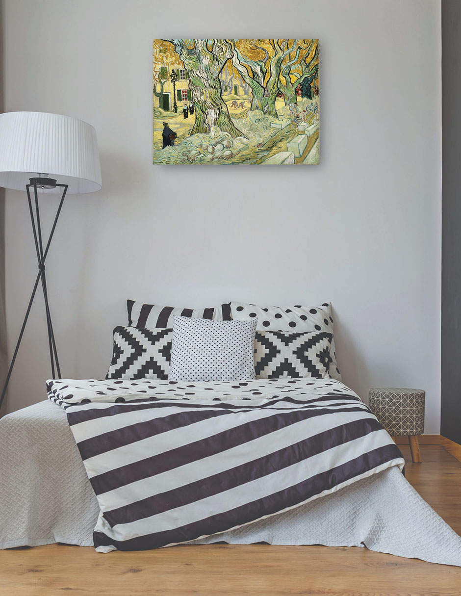 Foto 4 pulgar | Cuadro Decorativo - Los Reparadores De Carreteras- Vincent Van Gogh - Paisaje - 69x92 - Impresión En Lienzo - Fine Art