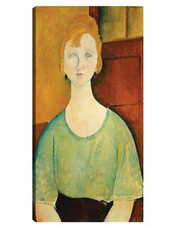 Foto 1 | Cuadro Decorativo - Chica Con Una Blusa Verde- Amedeo Modigliani - Fotografía - 54x102 - Impresión En Lienzo - Fine