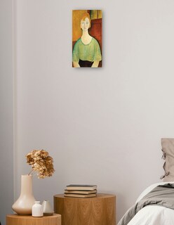 Foto 2 | Cuadro Decorativo - Chica Con Una Blusa Verde- Amedeo Modigliani - Fotografía - 54x102 - Impresión En Lienzo - Fine