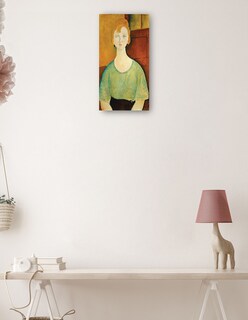 Foto 3 | Cuadro Decorativo - Chica Con Una Blusa Verde- Amedeo Modigliani - Fotografía - 54x102 - Impresión En Lienzo - Fine