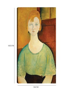 Foto 6 | Cuadro Decorativo - Chica Con Una Blusa Verde- Amedeo Modigliani - Fotografía - 54x102 - Impresión En Lienzo - Fine