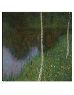 Foto 1 | Cuadro Decorativo - A Orillas Del Lago Con Abedules- Gustav Klimt - Paisaje - 72x72 - Impresión En Lienzo - Fine Art Tj