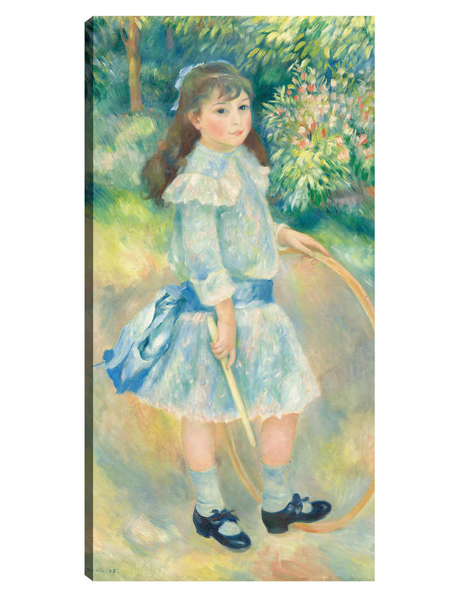 Foto 1 | Cuadro Decorativo - Chica Con Un Aro- Pierre-auguste Renoir - Fotografía - 72x138 - Impresión En Lienzo - Fine Art Tj