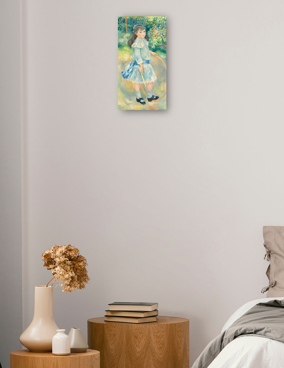 Foto 2 | Cuadro Decorativo - Chica Con Un Aro- Pierre-auguste Renoir - Fotografía - 72x138 - Impresión En Lienzo - Fine Art Tj