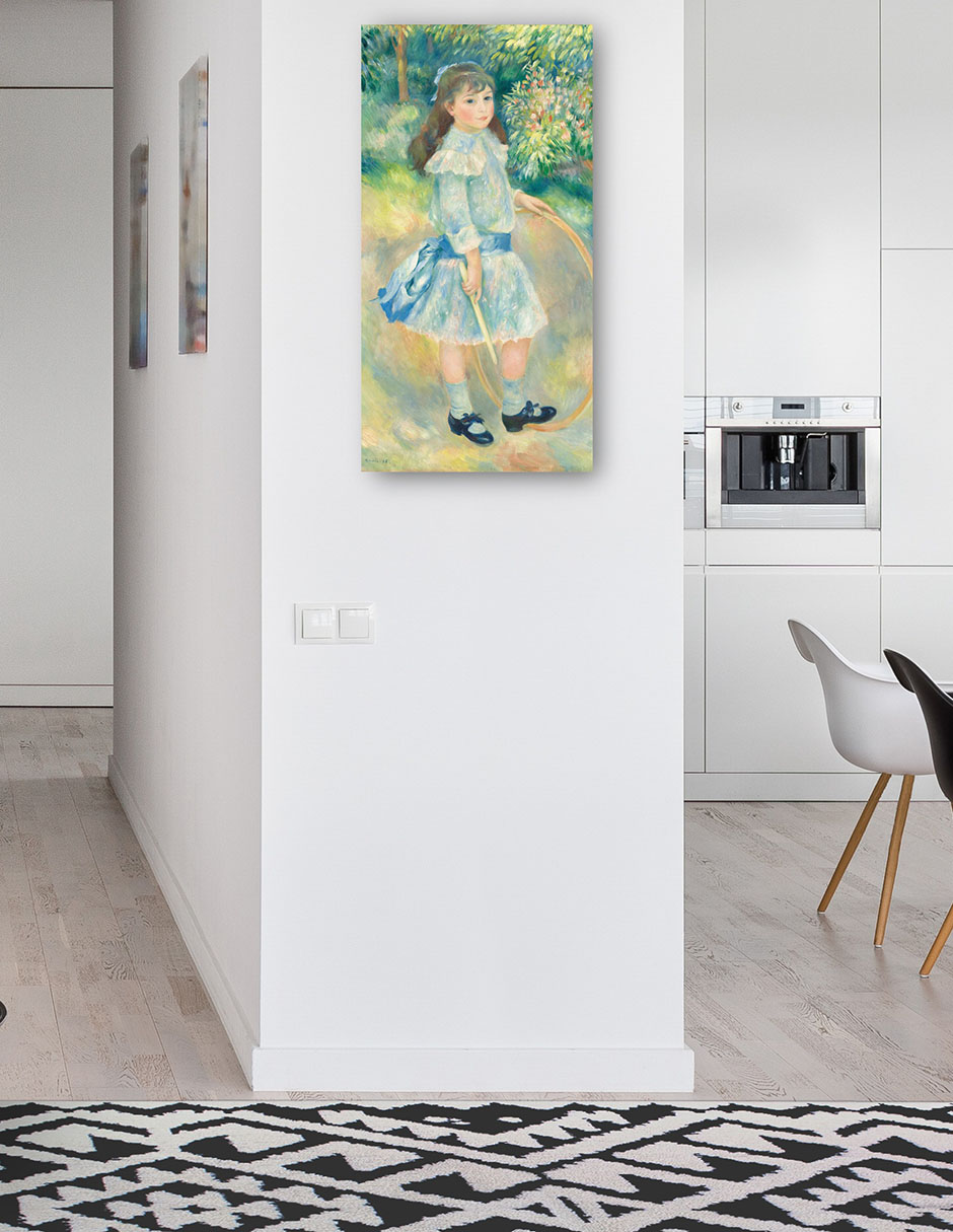 Foto 4 | Cuadro Decorativo - Chica Con Un Aro- Pierre-auguste Renoir - Fotografía - 72x138 - Impresión En Lienzo - Fine Art Tj