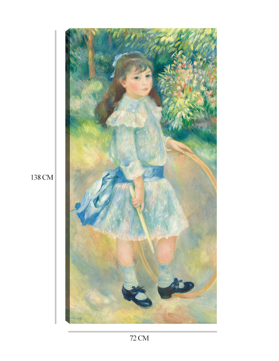 Foto 7 pulgar | Cuadro Decorativo - Chica Con Un Aro- Pierre-auguste Renoir - Fotografía - 72x138 - Impresión En Lienzo - Fine Art Tj