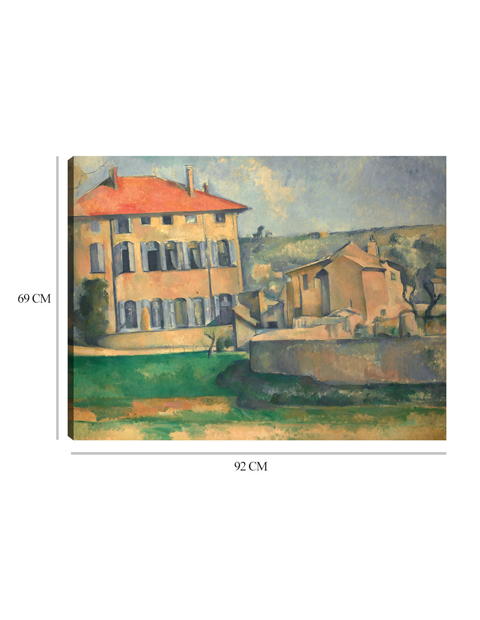 Foto 7 pulgar | Cuadro Decorativo - Casa En Aix (1885 - 1887)- Paul Cézanne - Religión - 69x92 - Impresión En Lienzo - Fine Art Tj