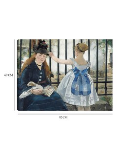 Foto 6 | Cuadro Decorativo - La Vía Del Tren- Edouard Manet - Religión - 69x92 - Impresión En Lienzo - Fine Art Tj