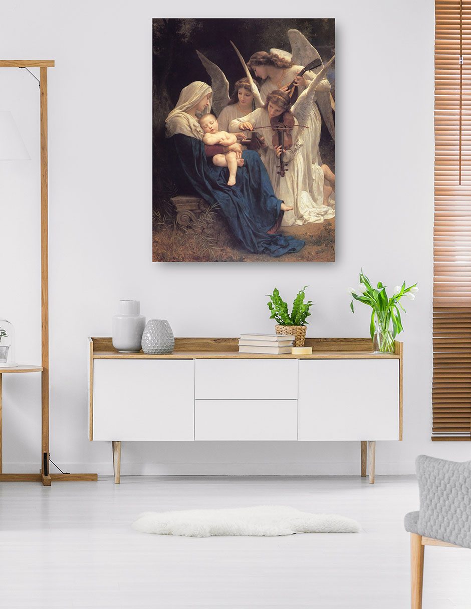 Foto 6 pulgar | Cuadro Decorativo - El Canto De Los Ángeles (1881)- William Bouguereau - Religión - 69x92 - Impresión En Lienzo