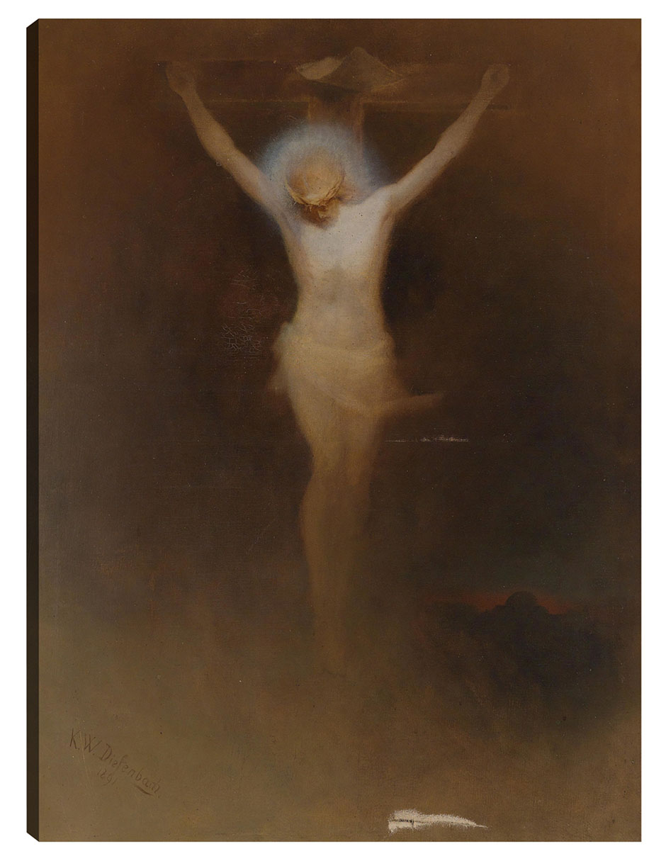 Foto 2 pulgar | Cuadro Decorativo - Cristo En La Cruz (1891)- Karl Wilhelm Diefenbach - Religión - 28x36 - Impresión En Lienzo - F