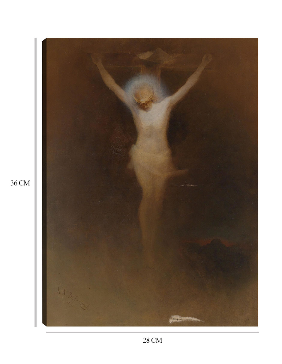 Foto 7 pulgar | Cuadro Decorativo - Cristo En La Cruz (1891)- Karl Wilhelm Diefenbach - Religión - 28x36 - Impresión En Lienzo - F