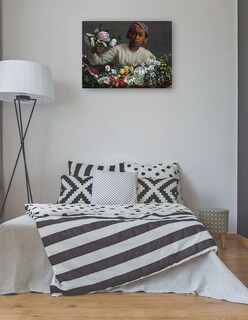 Foto 3 | Cuadro Decorativo - Mujer Joven Con Peonías- Frederic Bazille - Religión - 77x102 - Impresión En Lienzo - Fine Art Tj