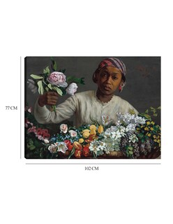 Foto 6 | Cuadro Decorativo - Mujer Joven Con Peonías- Frederic Bazille - Religión - 77x102 - Impresión En Lienzo - Fine Art Tj