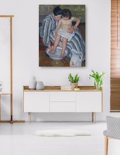 Foto 5 | Cuadro Decorativo - El Baño Del Niño- Mary Cassatt - Fotografía - 46x61 - Impresión En Lienzo - Fine Art Tj