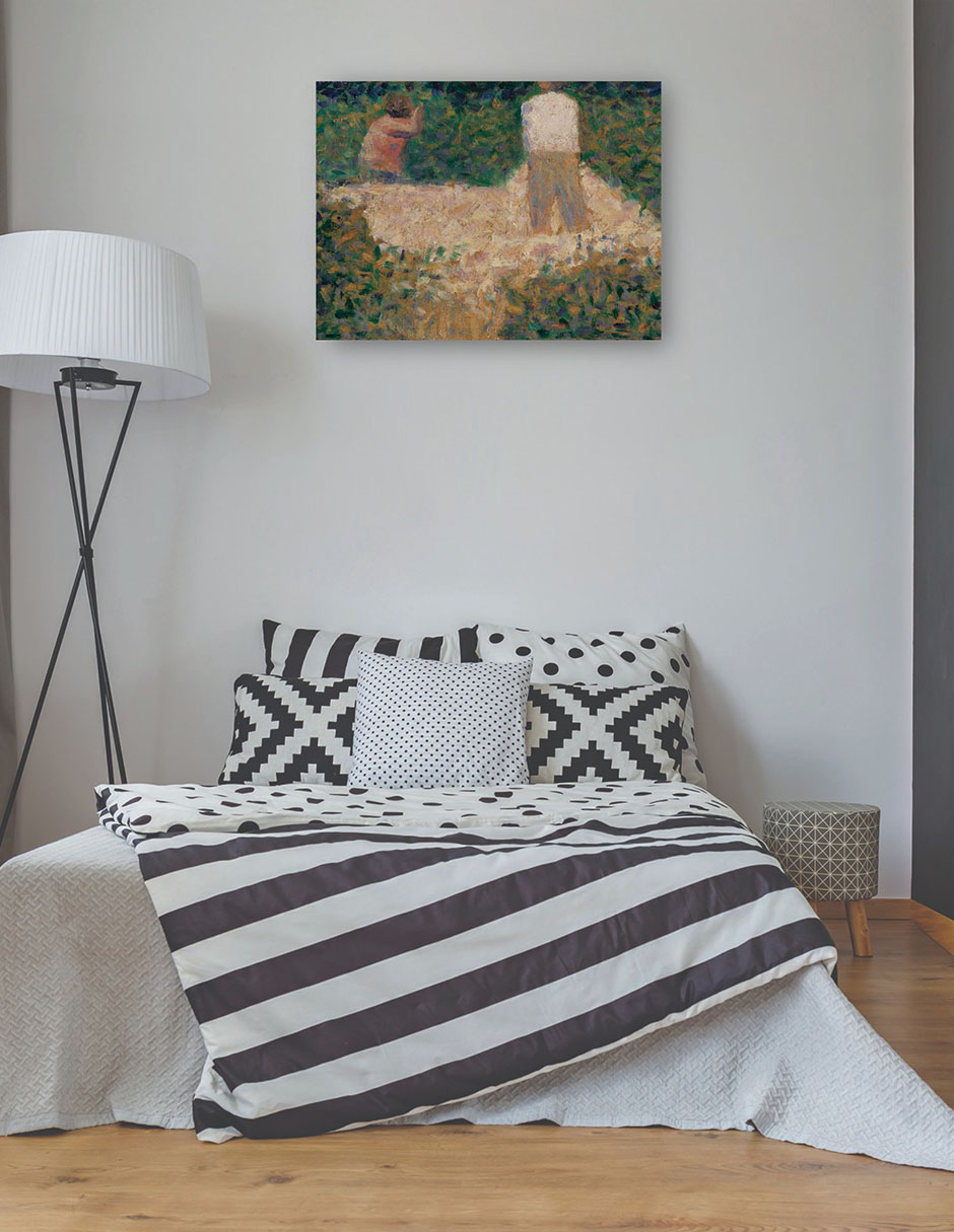 Foto 4 pulgar | Cuadro Decorativo - Dos Rompepiedras (ca. 1881)- Georges Seurat - Fotografía - 28x36 - Impresión En Lienzo - Fine Art
