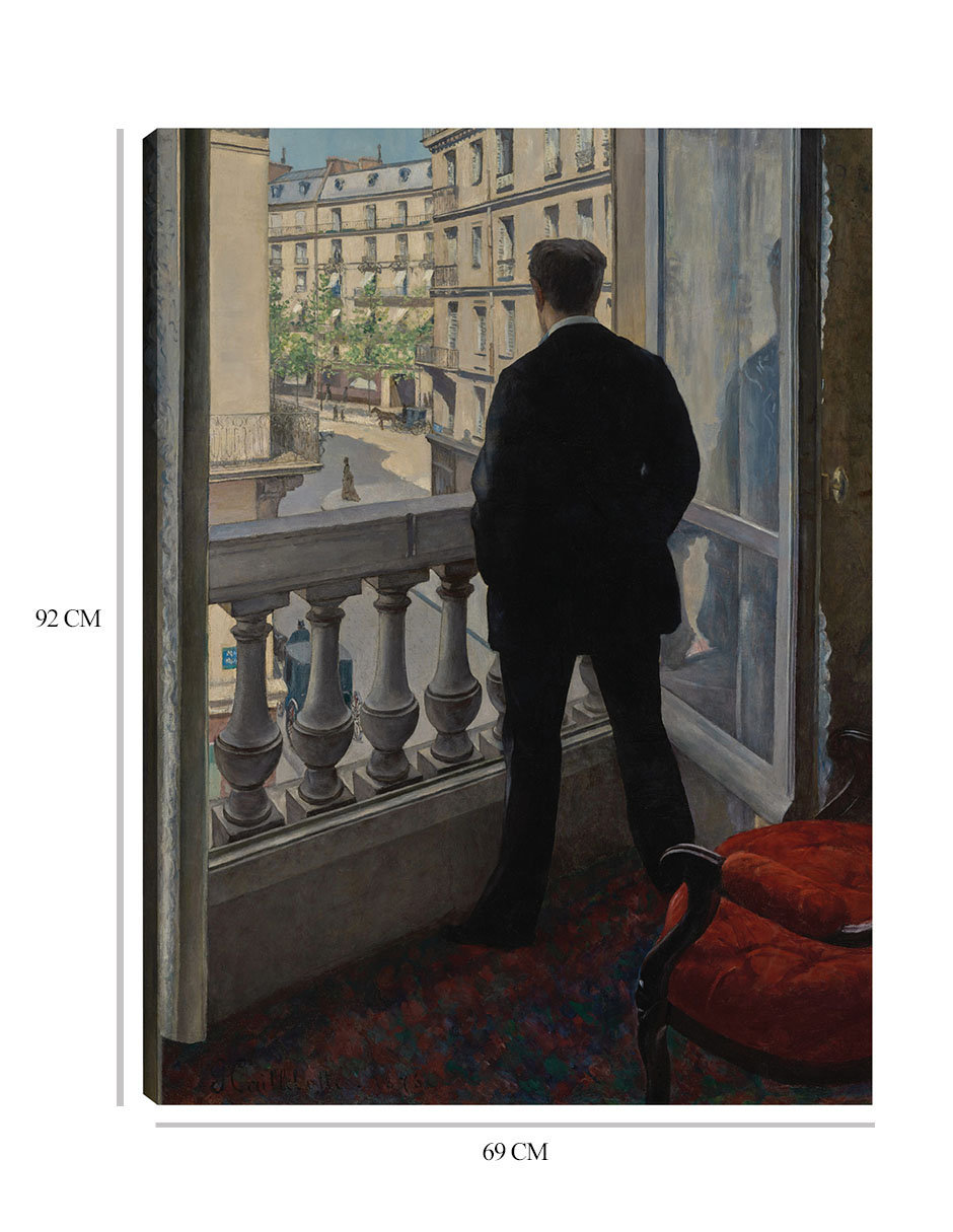 Foto 7 pulgar | Cuadro Decorativo - Joven En Su Ventana (1876)- Gustave Caillebotte - Fotografía - 69x92 - Impresión En Lienzo - F