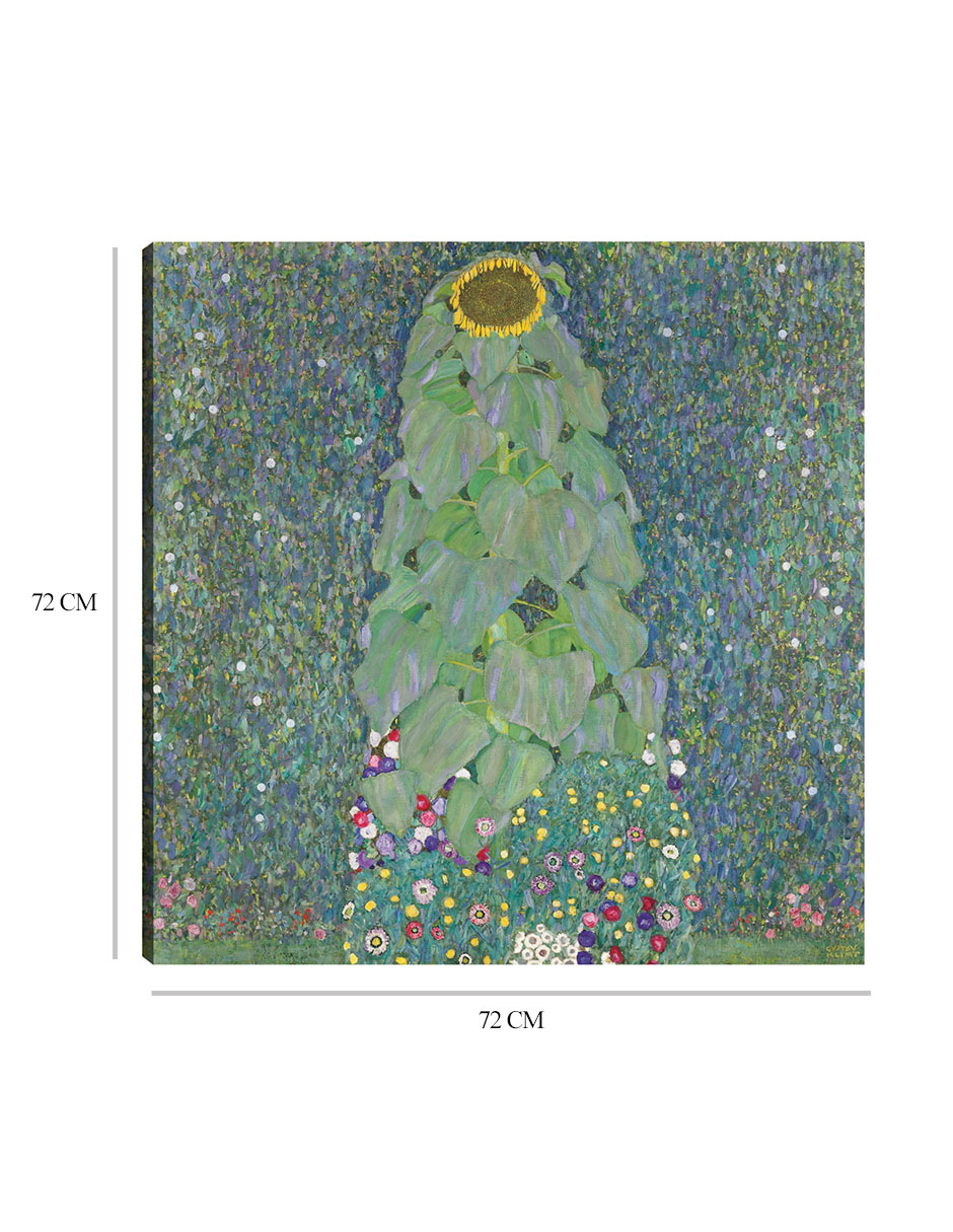 Foto 7 pulgar | Cuadro Decorativo - Girasoles (1883)- Gustav Klimt - Floral - 72x72 - Impresión En Lienzo - Fine Art Tj