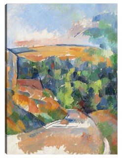 Foto 1 | Cuadro Decorativo - La Curva Del Camino (1900-1906)- Paul Cézanne - Paisaje - 28x36 - Impresión En Lienzo - Fine Art Tj