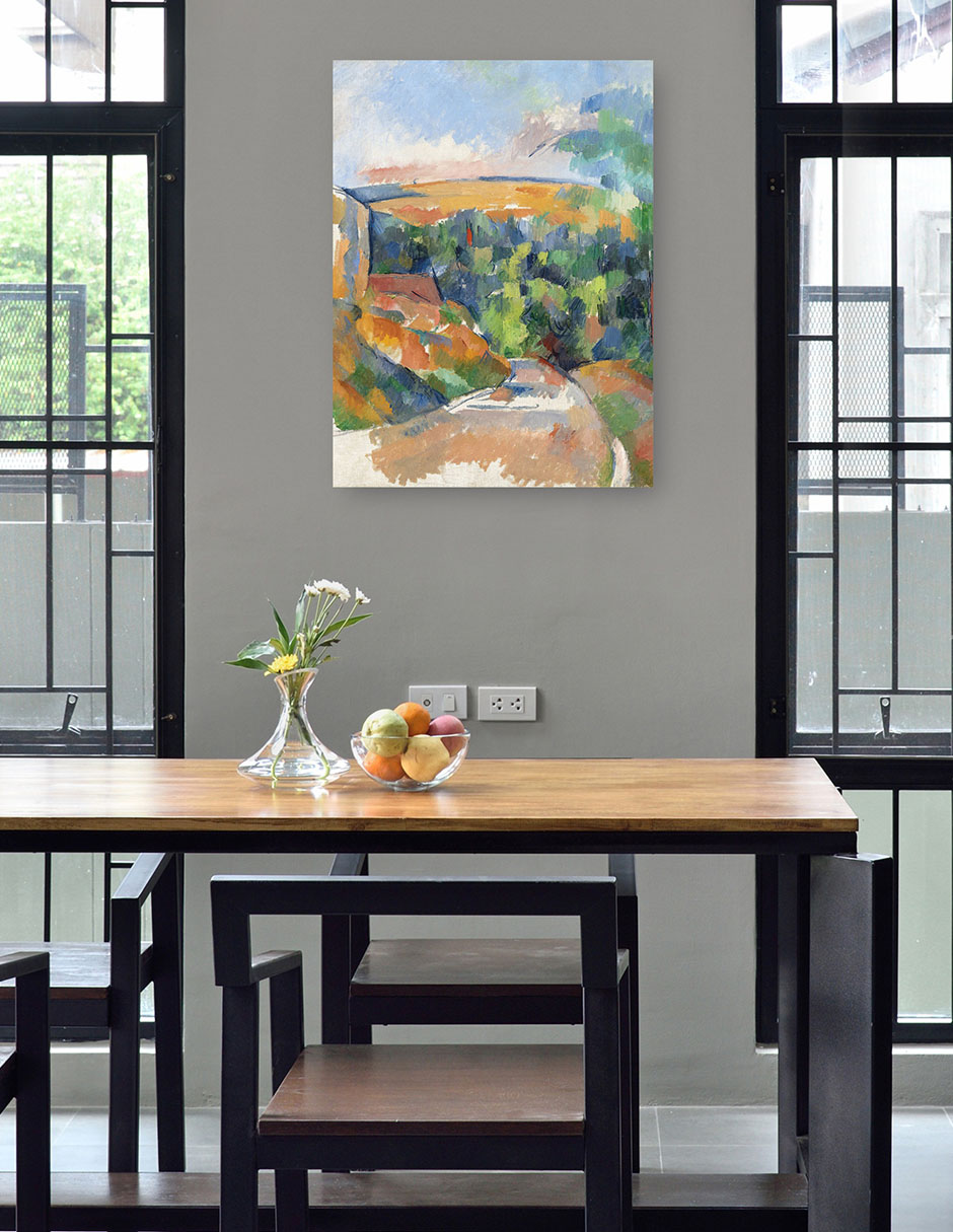 Foto 5 pulgar | Cuadro Decorativo - La Curva Del Camino (1900-1906)- Paul Cézanne - Paisaje - 28x36 - Impresión En Lienzo - Fine Art Tj