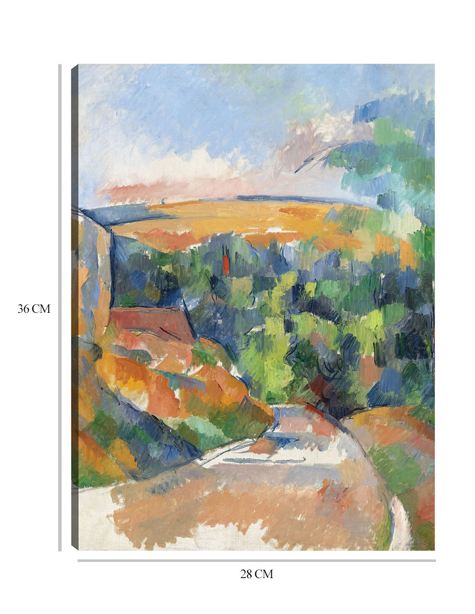 Foto 7 pulgar | Cuadro Decorativo - La Curva Del Camino (1900-1906)- Paul Cézanne - Paisaje - 28x36 - Impresión En Lienzo - Fine Art Tj
