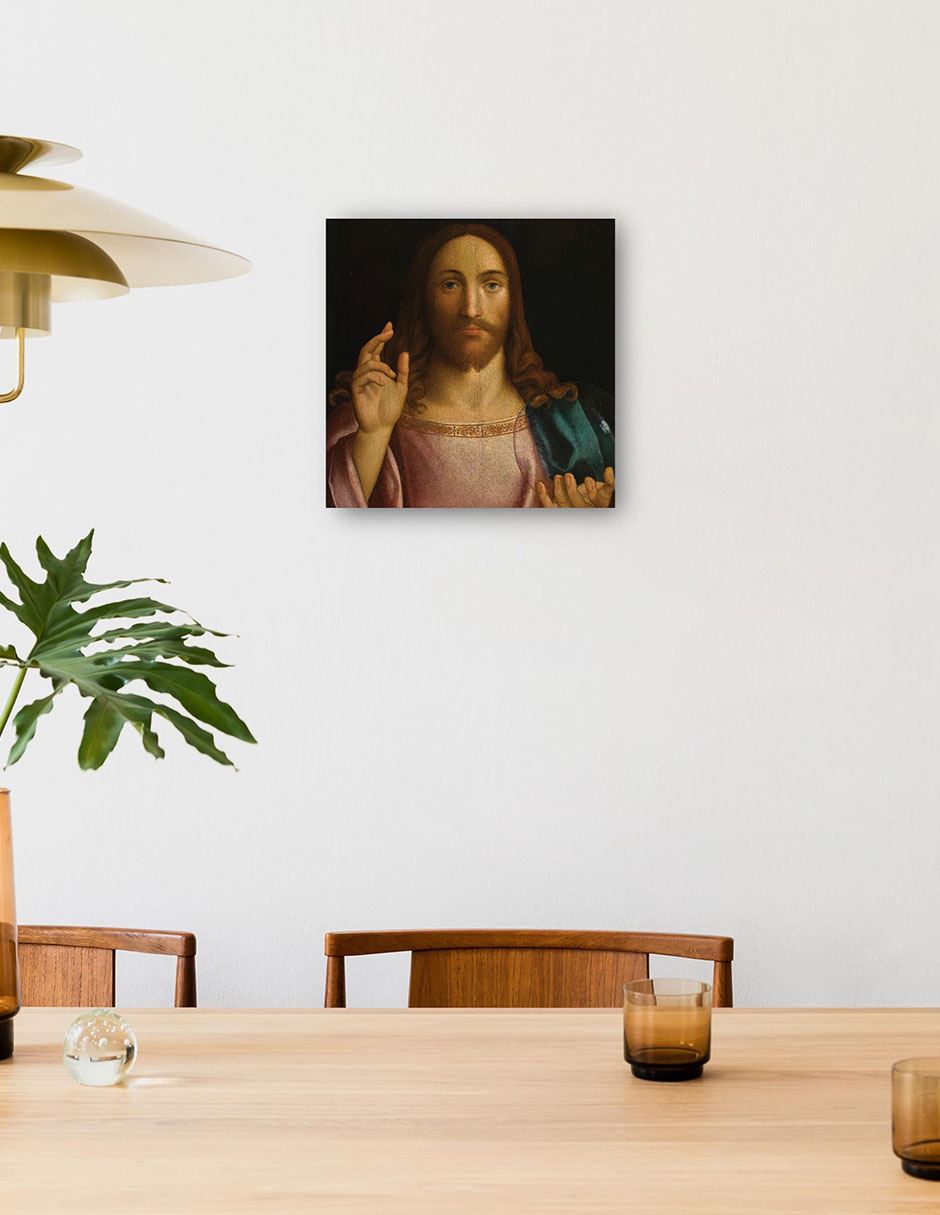 Foto 5 pulgar | Cuadro Decorativo - Cristo El Redentor- Francesco Bissolo - Religión - 31x31 - Impresión En Lienzo - Fine Art Tj
