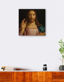 Foto 5 | Cuadro Decorativo - Cristo El Redentor- Francesco Bissolo - Religión - 31x31 - Impresión En Lienzo - Fine Art Tj