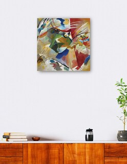 Foto 5 | Cuadro Decorativo - Pintura Con Centro Verde (1913)- Wassily Kandinsky - Abstracto - 31x31 - Impresión En Lienzo