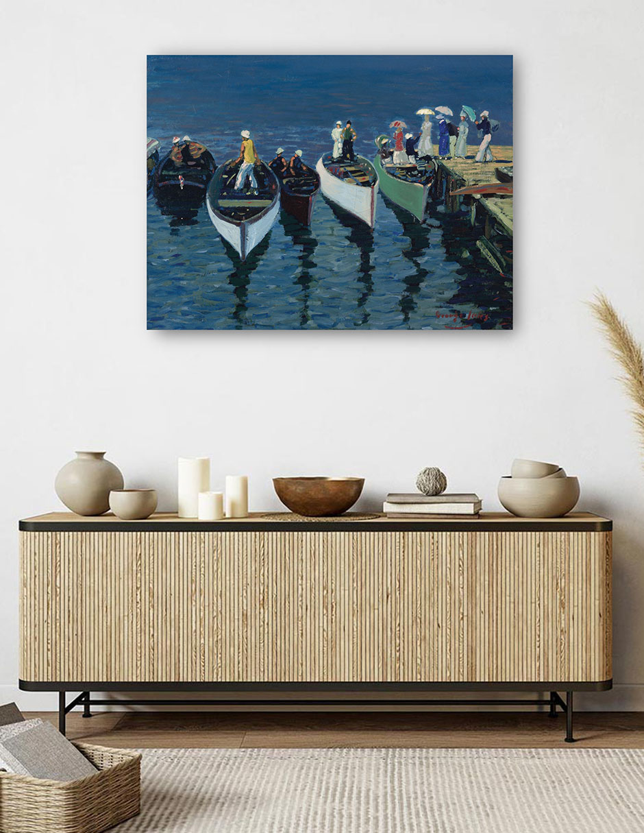 Foto 6 pulgar | Cuadro Decorativo - Vacaciones En El Hudson (c. 1912)- George Luks - Religión - 28x36 - Impresión En Lienzo - Fine Ar