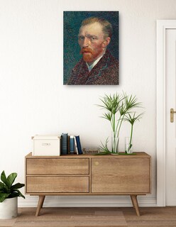 Foto 3 | Cuadro Decorativo - Autorretrato 1887- Vincent Van Gogh - Fotografía - 46x61 - Impresión En Lienzo - Fine Art Tj