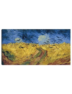 Foto 1 | Cuadro Decorativo - Campo De Trigo Con Cuervos (1890)- Vincent Van Gogh - Paisaje - 64x122 - Impresión En Lienzo