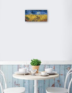 Foto 2 | Cuadro Decorativo - Campo De Trigo Con Cuervos (1890)- Vincent Van Gogh - Paisaje - 64x122 - Impresión En Lienzo