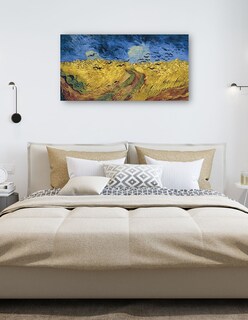 Foto 5 | Cuadro Decorativo - Campo De Trigo Con Cuervos (1890)- Vincent Van Gogh - Paisaje - 64x122 - Impresión En Lienzo