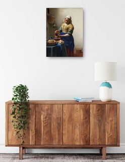 Foto 2 | Cuadro Decorativo - La Lechera (c. 1660)- Johannes Vermeer - Fotografía - 69x92 - Impresión En Lienzo - Fine Art Tj