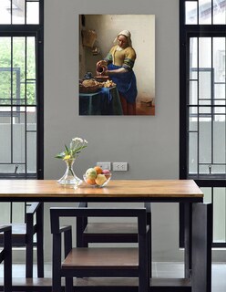 Foto 4 | Cuadro Decorativo - La Lechera (c. 1660)- Johannes Vermeer - Fotografía - 69x92 - Impresión En Lienzo - Fine Art Tj