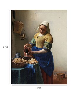 Foto 6 | Cuadro Decorativo - La Lechera (c. 1660)- Johannes Vermeer - Fotografía - 69x92 - Impresión En Lienzo - Fine Art Tj