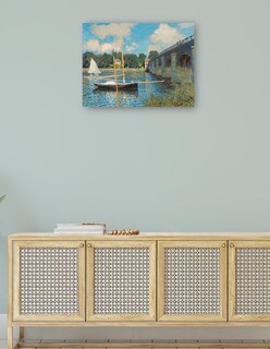 Foto 4 | Cuadro Decorativo - El Puente De Argenteuil- Claude Monet - Religión - 77x102 - Impresión En Lienzo - Fine Art Tj