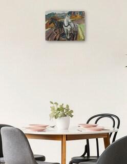 Foto 2 | Cuadro Decorativo - Arado De Otoño (1919)- Edvard Munch - Animales - 46x61 - Impresión En Lienzo - Fine Art Tj