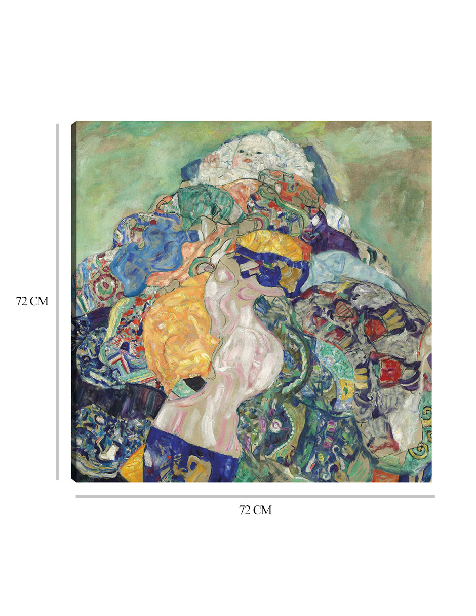 Foto 7 pulgar | Cuadro Decorativo - Bebé (cuna) (1917-1918)- Gustav Klimt - Abstracto - 72x72 - Impresión En Lienzo - Fine Art Tj