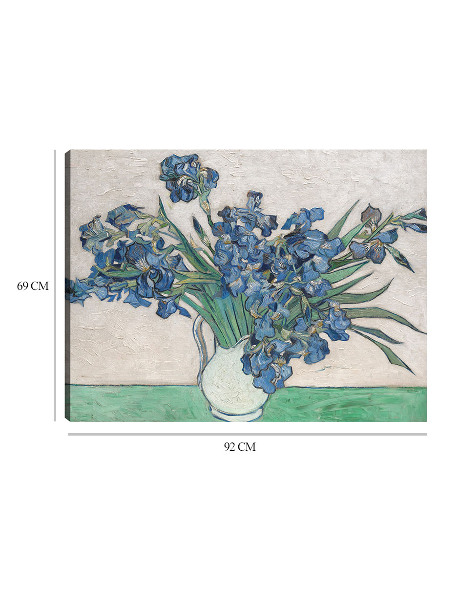Foto 7 pulgar | Cuadro Decorativo - Iris 1890- Vincent Van Gogh - Religión - 69x92 - Impresión En Lienzo - Fine Art Tj