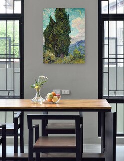 Foto 4 | Cuadro Decorativo - Cipreses (1889)- Vincent Van Gogh - Paisaje - 46x61 - Impresión En Lienzo - Fine Art Tj