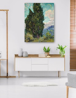 Foto 5 | Cuadro Decorativo - Cipreses (1889)- Vincent Van Gogh - Paisaje - 46x61 - Impresión En Lienzo - Fine Art Tj
