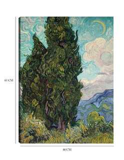 Foto 6 | Cuadro Decorativo - Cipreses (1889)- Vincent Van Gogh - Paisaje - 46x61 - Impresión En Lienzo - Fine Art Tj
