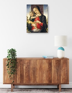 Foto 2 | Cuadro Decorativo - Virgen Y El Niño, C. 1475- Bartolomeo Vivarini - Religión - 69x92 - Impresión En Lienzo - Fine A