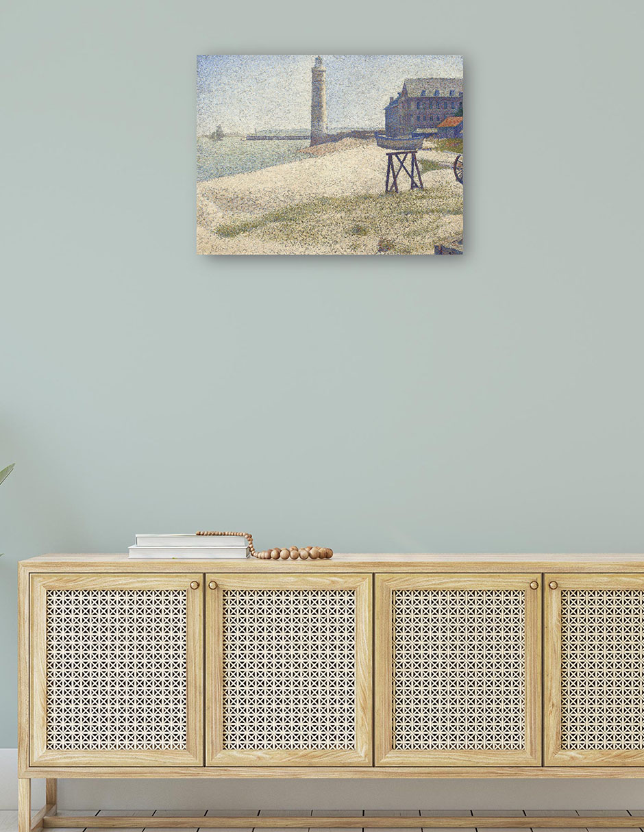 Foto 5 pulgar | Cuadro Decorativo - El Faro De Honfleur (1886)- Georges Seurat - Costa - 28x36 - Impresión En Lienzo - Fine Art Tj