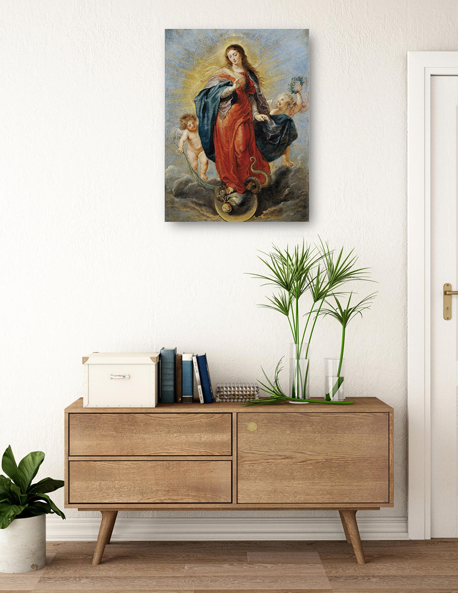 Foto 4 pulgar | Cuadro Decorativo - Inmaculada Concepción (1628-1629)- Peter Paul Rubens - Religión - 28x36 - Impresión En Lie