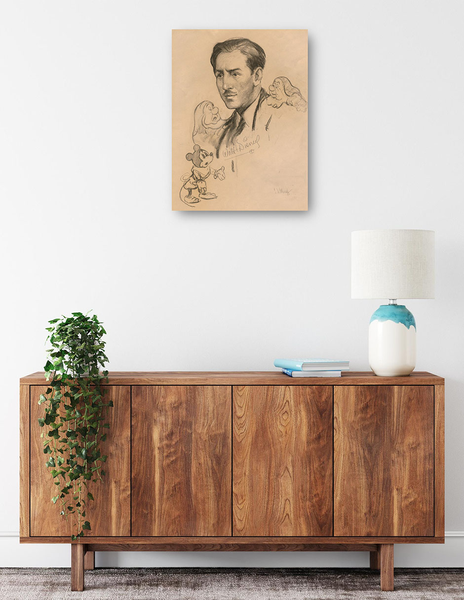 Foto 2 | Cuadro Decorativo - Walt Disney (1938)- Samuel Johnson Woolf - Fotografía - 28x36 - Impresión En Lienzo - Fine Art Tj