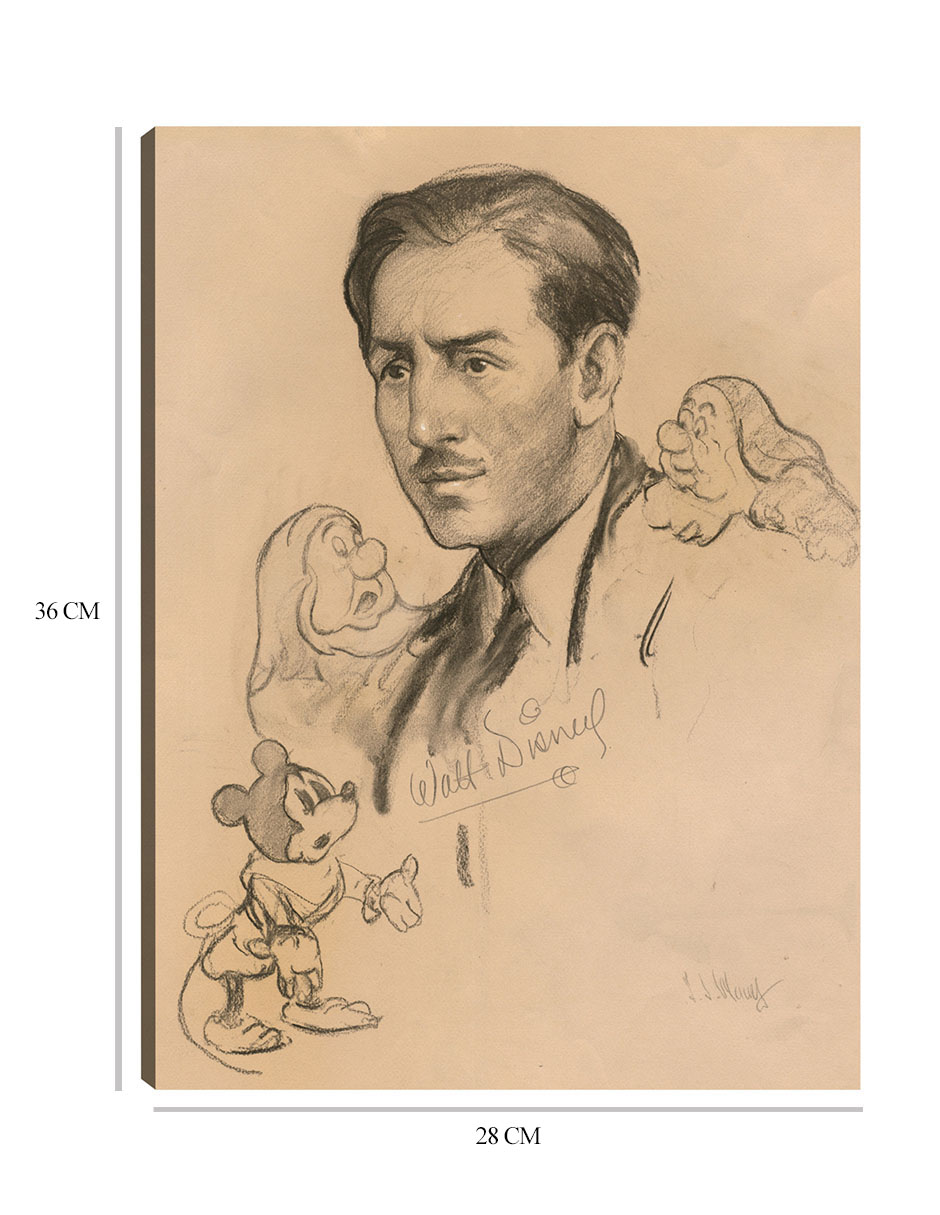 Foto 7 pulgar | Cuadro Decorativo - Walt Disney (1938)- Samuel Johnson Woolf - Fotografía - 28x36 - Impresión En Lienzo - Fine Art Tj